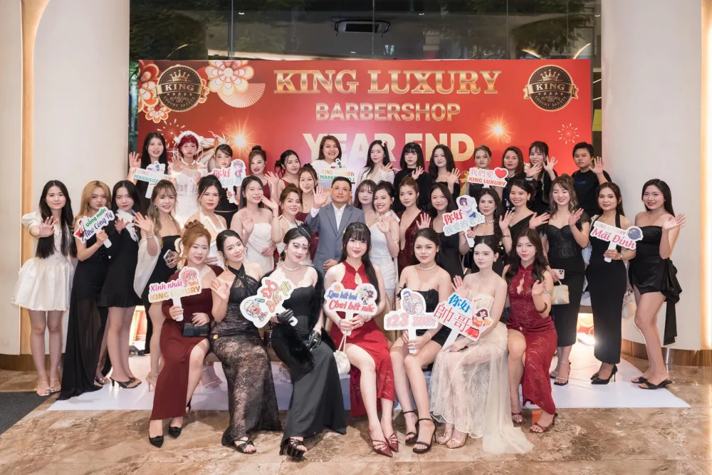 King Luxury Barbershop King 베트남식 헤어 샴푸 및 마사지